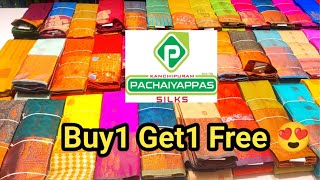 kanchipuram Pachaiyappas silks in tnagar 😍semi silktissue silkdigital silk saree Buy1 Get1 Free 👌 [upl. by Elliott]