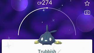 Shiny Trubbish evolution to shiny Garbodor in Pokemon go shorts [upl. by Ahsiener]