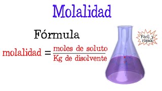 💥 Calcular Molalidad ⚗️ Fácil y Rápido  QUÍMICA [upl. by Mcgill71]