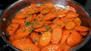 Easy Glazed Carrots Recipe  Stovetop Glazed Carrots  Episode 118 [upl. by Ikkiv]