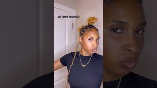 Long soft locs on myself naturalhair grwm crochetlocs softlocs [upl. by Suivatal]