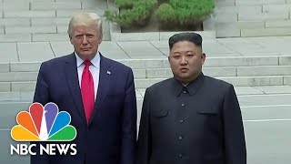 Watch Historic Meeting Between Trump Kim Jong Un In The DMZ  NBC News [upl. by Aneetak]