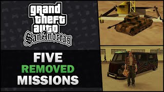 GTA San Andreas  Five Cut Missions  Feat SWEGTA Beta Analysis [upl. by Justinian]