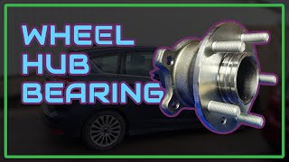 Wheel Hub Bearing Replacement  Ford CMax [upl. by Ymia941]