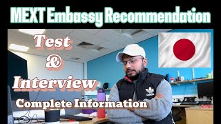 MEXT Embassy Recommendation Test and Interview Complete Process with detail HindiUrduAwaisVlogs [upl. by Yenettirb]