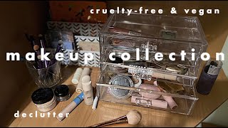 cruelty free amp vegan minimalist makeup collection declutter updated [upl. by Schiffman946]