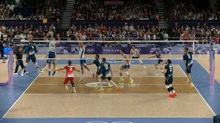 Volleyball France Earvin N’Gapeth Amazing in France  Italy 2024 Paris Olympics [upl. by Avruch928]