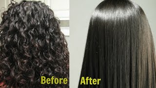 Permanent Hair Straightening at home in 3 Ways  Silk amp shine Naturally [upl. by Elle]