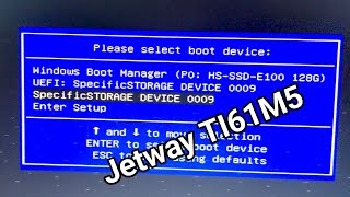 Boot Menu setting on Jetway TI61M5 Motherboard [upl. by Ardnnaed169]