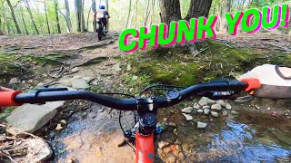 Polygon siskiu D5 29er mountain bike rock gardens water root ride [upl. by Adrahs]