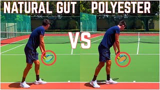 Natural Gut vs Polyester  Tennis String Comparison [upl. by Atsyrhc]