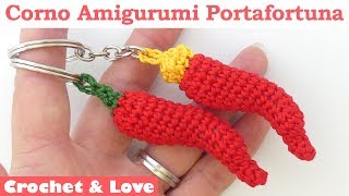 Tutorial Corno Portafortuna Amigurumi sub English and Español [upl. by Leivad957]