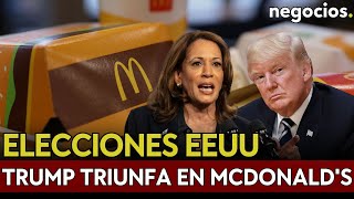 ELECCIONES EEUU Trump triunfa en McDonalds Kamala le ataca por la edad y siete estados en disputa [upl. by Novar]