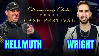 Phil Hellmuth Nick Wright amp Ryan Feldman Headline 2550100 Cash Game at Champions Club Texas [upl. by Atirihs664]