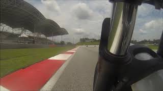 Moto Guzzi V7 Classic with Full Mistral Pipes on Sepang Race Circuit [upl. by Myers]