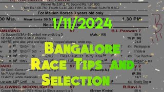 Bangalore Race Tips and Selection  The Rajyotsava Trophy 🏆 [upl. by Aerdnael]