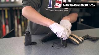 Baseball Glove Relace amp Dye  TimeLapse [upl. by Inaffit]