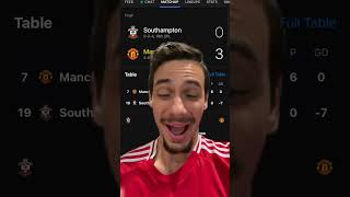 Southampton 03 Manchester United Reaction manchesterunited southampton premierleague [upl. by Essirahs820]