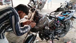 New bike lamination kaise ki aaj experiment video youtube watermagicshorts [upl. by Nelram8]