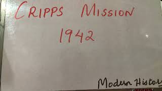 Cripps Mission 1942 Mizo tawnga sawifiahna modernindianhistory [upl. by Ahcatan]