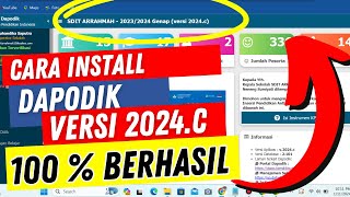 Cara Instal Dapodik 2024 C  Mudah [upl. by Spohr658]