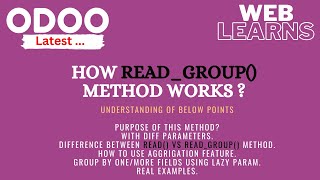 How to use readgroup method in Odoo  Latest Odoo Tutorial [upl. by Letniuq]