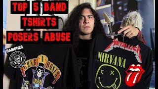 Top 5 MetalRock Band Tshirts Every Poser Wears [upl. by Blossom]