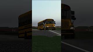 School Buses Crossing Railroad Tracks in Rigs of Rods [upl. by Ihtac]