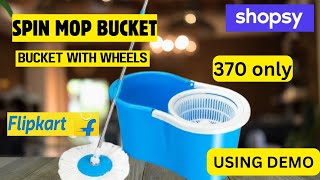 Floor Cleaning Spin Mop Bucket Unboxing and Demo  How to use spin mop [upl. by Aenet]