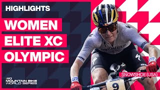 Snowshoe  Women Elite XCO Highlights  2023 UCI Mountain Bike World Cup [upl. by Cul]