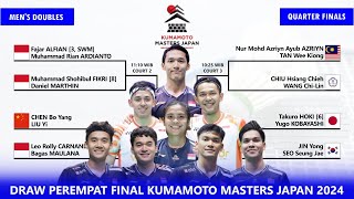 DRAW amp JADWAL PEREMPAT FINAL KUMAMOTO MASTERS JAPAN 2024 BESOK 𝗚𝗔𝗡𝗗𝗔 𝗣𝗨𝗧𝗥𝗔 𝗜𝗡𝗗𝗢𝗡𝗘𝗦𝗜𝗔 𝗠𝗘𝗡𝗗𝗢𝗠𝗜𝗡𝗔𝗦𝗜 [upl. by Mobley]