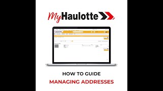 Haulotte  MyHaulotte managing delivery addressesEN [upl. by Asilahs]