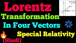 lorentz transformation in four vectors [upl. by Atinaj]