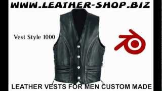 Leather Vests for Men Custom Made [upl. by Aniryt]