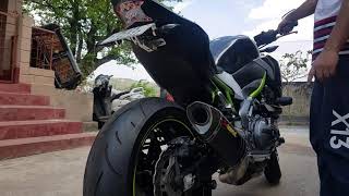 Kawasaki z900 Akrapovic Full system exhaust sound [upl. by Bette894]