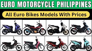 Euro Motorcycle Philippines Price List  Euro Motor 125 110 150 Marvel Xi Sport Samurai Vperman [upl. by Lichter]