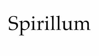 How to Pronounce Spirillum [upl. by Penland]