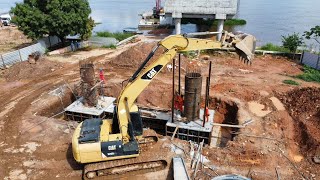 AGORA CONCRETAGEM DOS PILARES 2 DA PONTE DO RIO ARAGUAIA HOJE 28022024 [upl. by Annaehr]