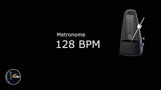 128 BPM Beats Per Minute Metronome Click 10 minute track [upl. by Ecela]