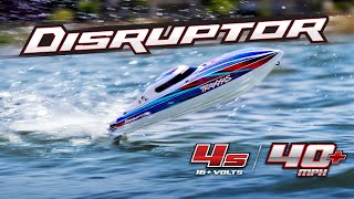 Extreme Brushless 4s Speed Boat  Traxxas Disruptor [upl. by Erkan]