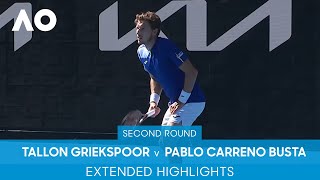 Tallon Griekspoor v Pablo Carreno Busta Extended Highlights 2R  Australian Open 2022 [upl. by Saduj663]