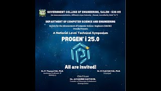 Progeni 250  Department of CSE Government College of Engineering Salem 11 [upl. by Durand328]