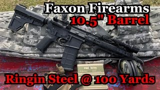 Faxon Firearms 105quot Barrel  Ringin Steel at 100 Yards [upl. by Animrelliug]