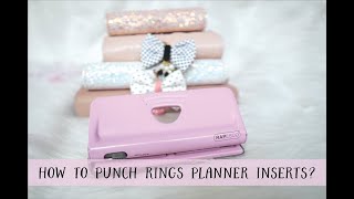 How to punch all the RINGS planner inserts Feat rapesco Punch [upl. by Kizzie157]