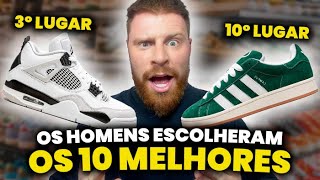 Os 10 MELHORES TÊNIS da Atualidade  Pesquisa com 335 Homens  Sneakers Masculinos [upl. by Akinod]