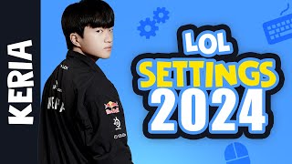 Keria  LEAGUE OF LEGENDS SETTINGS 2024  SENSITIVITY KEYBINDS VIDEO SETTINGS amp EQUIPMENT [upl. by Ulphia]