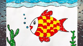 Collage making for kids  Fish Collage  School Project Ideas  कोलाज काम [upl. by Ofilia964]