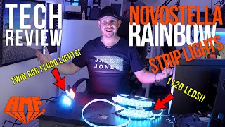 Novostella 32m Smart Rainbow Strip Light and RGB Flood Lights Reviewed  Unboxing and Testing [upl. by Ecirtaeb]