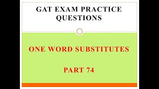 GAT Exam Practice Question Part 74 [upl. by Ramirol694]