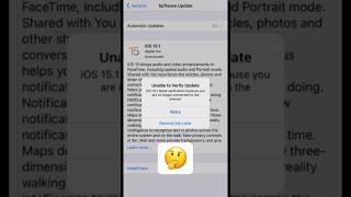 How To FixUnable To Verify iPhone iOS Software Update🔥 shorts [upl. by Jacobo]